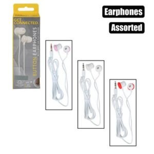 Earphones mini "ear drops" asstd colours