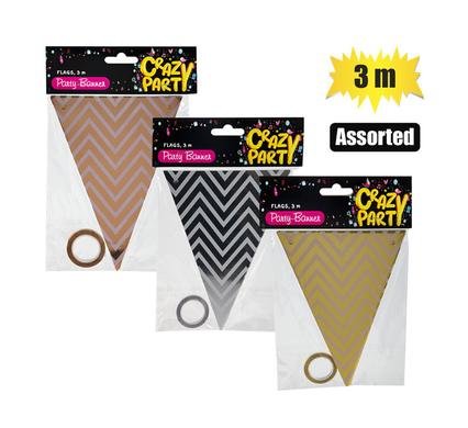 Party banner flags assorted