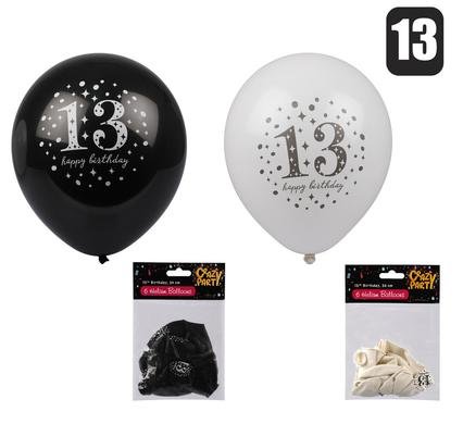 Balloons helium 6pc milestone 13 f-01
