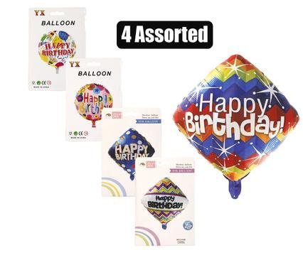 Balloons helium foil 1pc b/day astd f-01