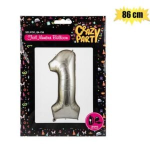 Balloon helium foil silver 1 86cm f-03