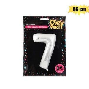 Balloon helium foil silver 7 86cm f-03