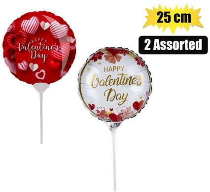 Balloon air fill w/stick valentines
