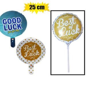 Balloon air fill w/stick good luck