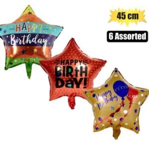 Balloon air fill w/stck shape b/day 45cm