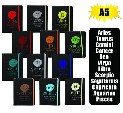 Notebook horoscope with elastic band a5