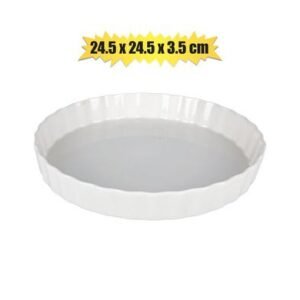 Oven dish 24.5x24.5x3.5cm ceramic