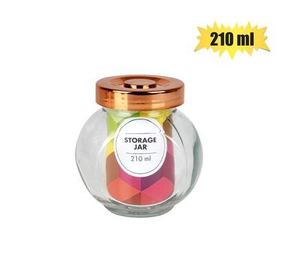 Storage-jar gls w/lid 210ml