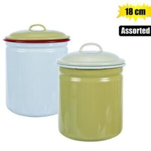 Cannister enamel 18cm - 17cm dia