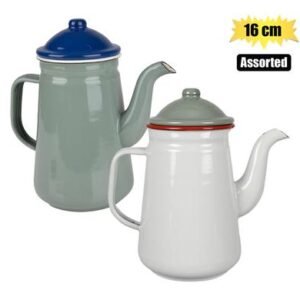 Coffee pot enamel 16cm goose neck spout