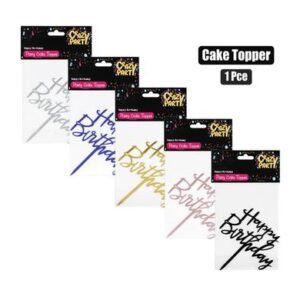 Cake topper-happy birthday 1pc