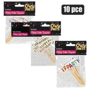 Cake topper-assorted 10pc