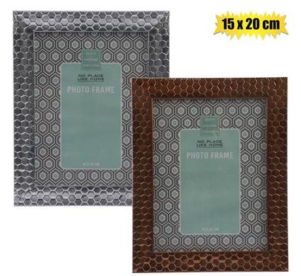 Picture frame pl metallic 15x20cm asstd