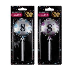 Candle birthday balloon round asstd-8