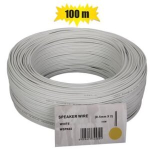 Ripcord/speaker wire 0.5mmx100m-reel wht