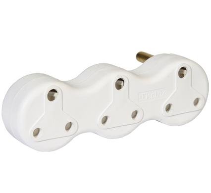 Plug-adaptor 3x16amp wavy bulk