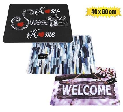 Doormat non woven rubber printed 40x60cm
