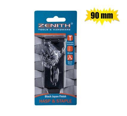 Hasp+staple bj safety+screw 90mm zenith