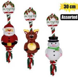 Xmas pet vinyl toy asstd 30cm