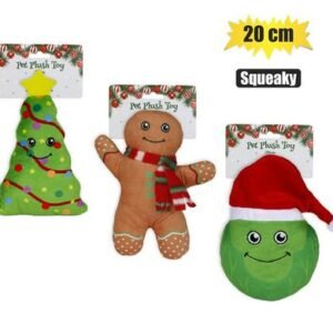 Xmas pet plush toy asstd 20cm