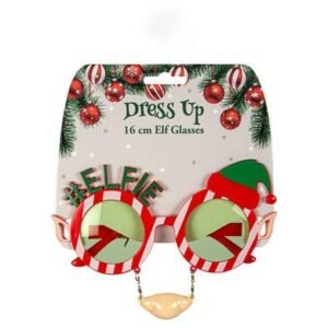 Xmas elf dress up glasses 16cm