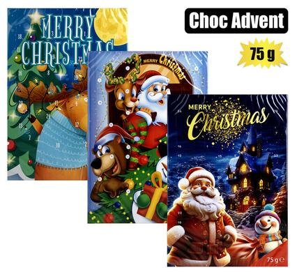 Xmas confec choc advent calendar 75g(th)