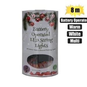 Xmas lights b/o 80 led 8m multi colour