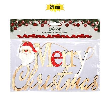 Xmas room decor plaque mdf 24cm