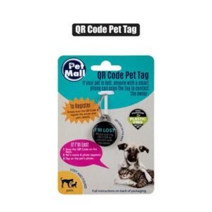 Pet identification tag qr coded