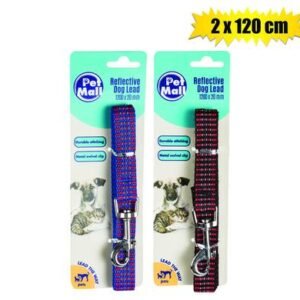 Pet dog-lead reflective 2x120cm