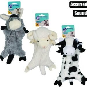 Pet puppy toy farm animal crinkle asst