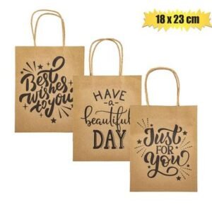 Gift-bag ppr eng words med 18x23cm