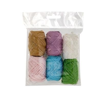 Raffia paper asstd colors 5mmx10m