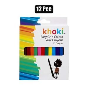 Art+craft crayons wax easy grip 12pce