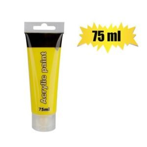 Art+craft paint acrylic tube 75ml yellow