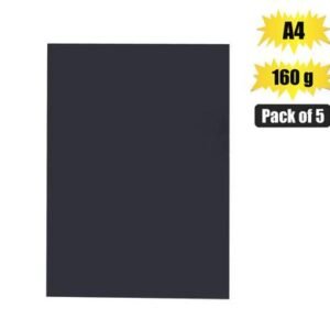 Art+craft board a4 160g sheet black 10pk