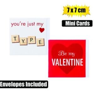 Card & env mini valentines 7x7cm