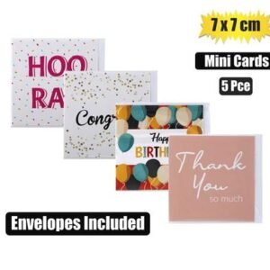 Card & env mini 5 pack asstd designs