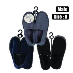 Slipper w/binding & tpr-sole size 8