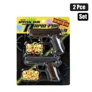 Gun hand rubber band 2pc set, 24x18cm