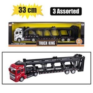 Die cast truck & trailer 33cm asstd