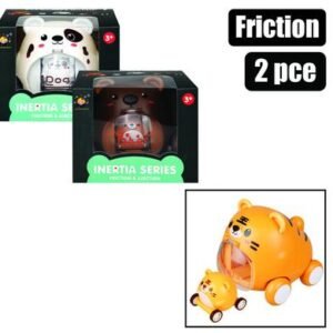 Vehicle friction launching mini car, 2pc