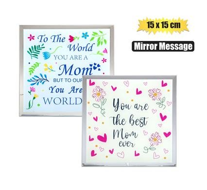 Orn occasion mom mirror message 15x15cm