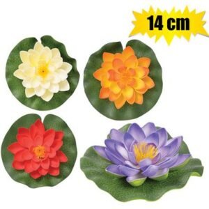 Flower floating lotus 14cm asst