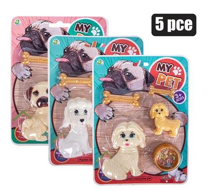 Playset pet mom & pup w/acc 17x23cm 5pc