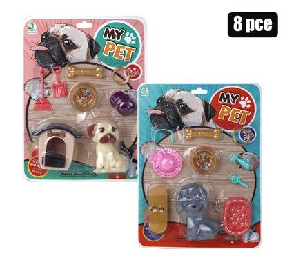 Playset pet with acc 8pc 22x30cm