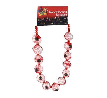 Dress up bloody eyeballs necklace