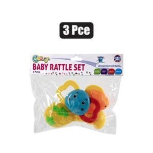 Baby rattle teether animal set 3pc
