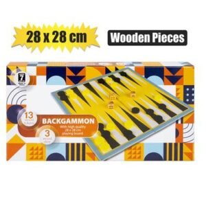 Game backgammon wood pieces 28x28cm