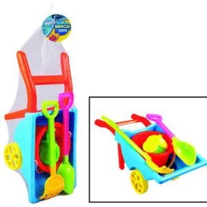 Beach-set pl wheel-barrow w/accessories